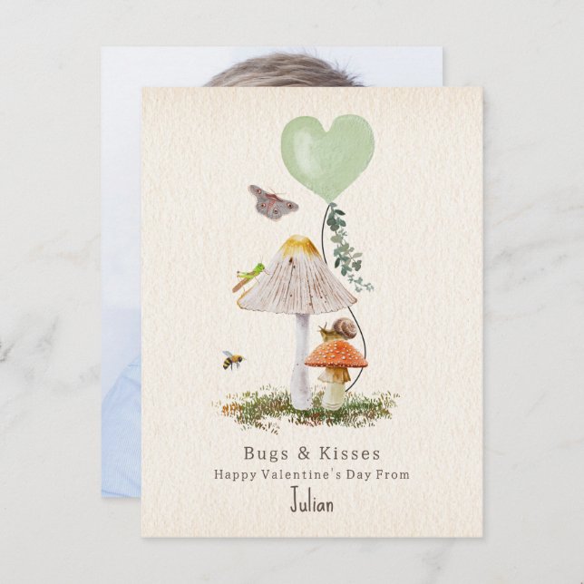 Cartão Postal Lady Bugs & Kisses Snail Classroom Fotografia do N (Frente/Verso)