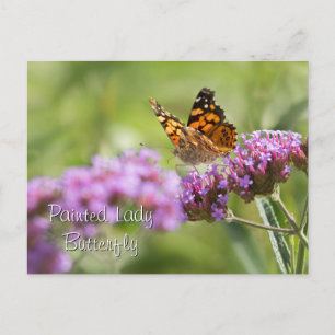 Cartão Postal Lady Butterfly Pintada