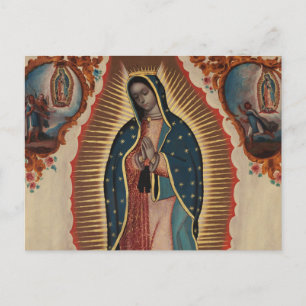 Cartão Postal Lady de Guadalupe, 1780, por Sebastian Zalcedo