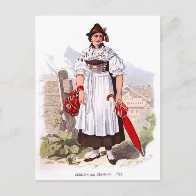 Cartão Postal Lady de Munique, 1873 (Frente)