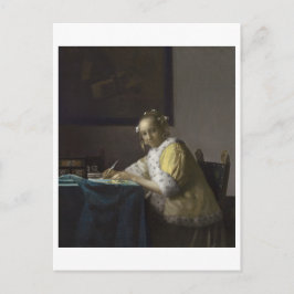 Cartão Postal Lady Escrevendo a carta de Johannes Vermeer