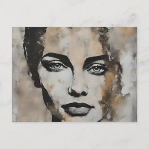 Cartão Postal Lady Face
