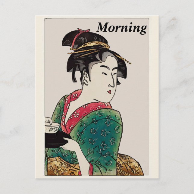 Cartão Postal Lady Japonesa, (Frente)