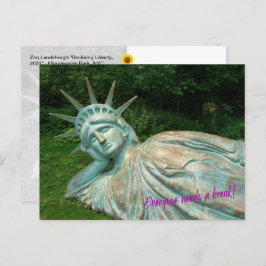 Cartão Postal Lady Liberty faz uma pausa - Cartaz H