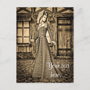 Cartão Postal Lady Medieval