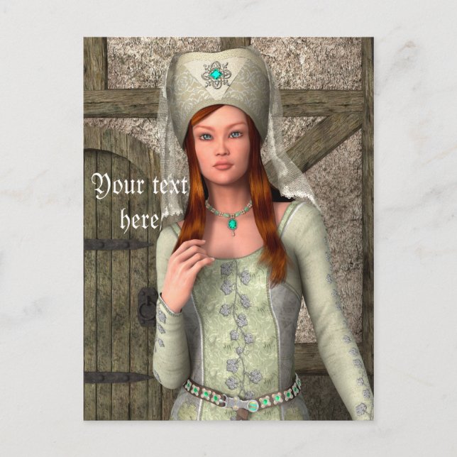 Cartão Postal Lady Medieval (Frente)
