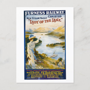 Cartão Postal Lady of the Lake, Steam Yacht, Reino Unido, Vintag