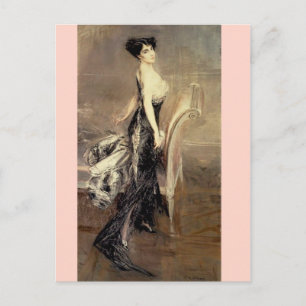 Cartão Postal Lady Portrait - Boldini