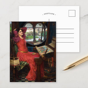 Cartão Postal Lady Shalott John William Waterhouse