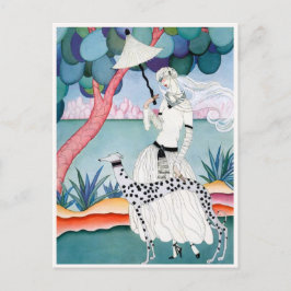 Cartão Postal Lady with Dalmatian Dog - Helen Dryden