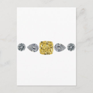 Cartão Postal Lady Yellow Diamond Necklace