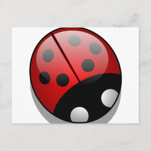 Cartão Postal Ladybug