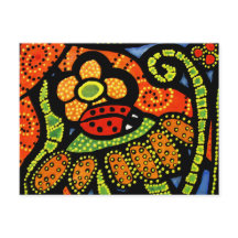 Ladybug Colorful Whimsical Folk Art Cute