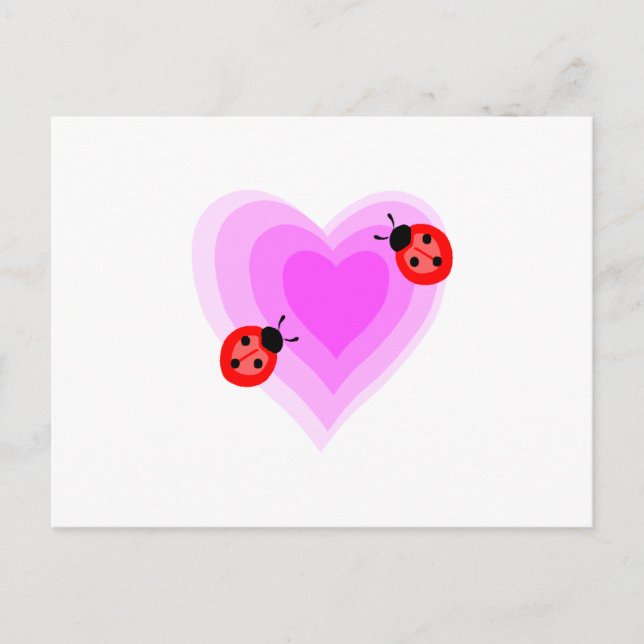 Cartão Postal Ladybug Love (Frente)