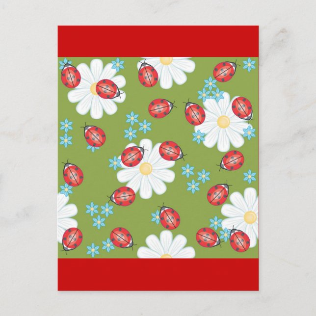 Cartão Postal Ladybugs (Frente)