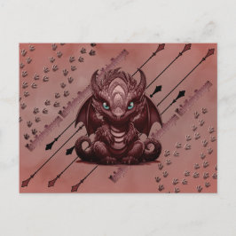 Cartão Postal LadyLotusDragon Dragão Rosa