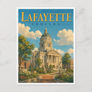 Cartão Postal Lafayette Indiana Tribunal Dome GeoSaga