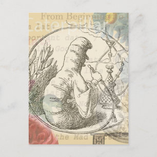 Cartão Postal Lagarta do País das Maravilhas de Alice: Tenniel O