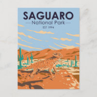Lagarto-hornudo do Parque Nacional Saguaro Vintage