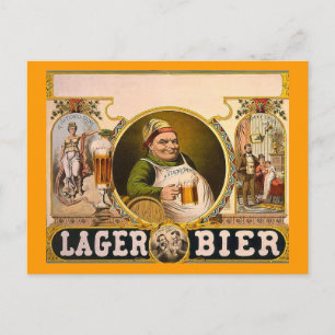 Cartão Postal Lager Bier - A Bebida Saudável! Anúncio Vintage