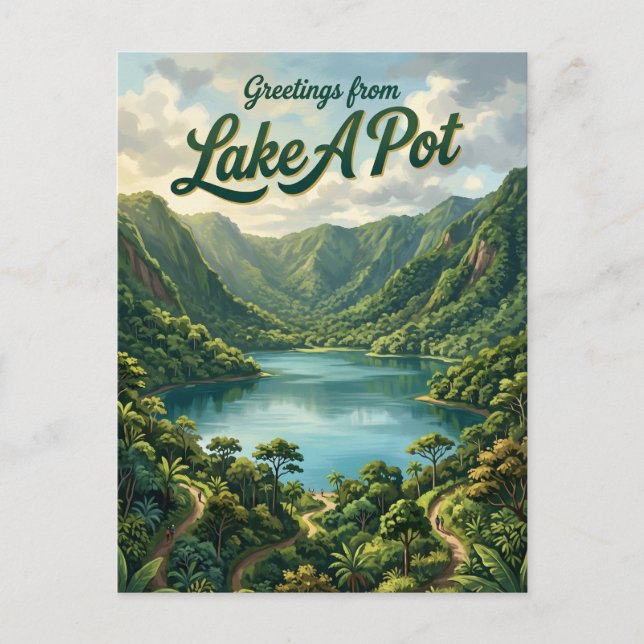 Cartão Postal Lago A Pot Guiné Equatorial (Frente)