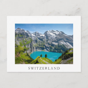 Cartão Postal Lago alpino Oeschinensee na Suíça