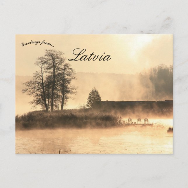 Cartão Postal Lago Araisi Letônia (Frente)
