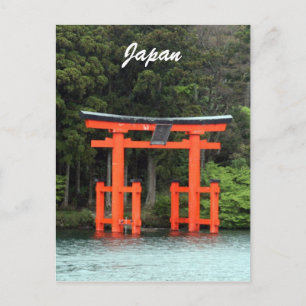 Cartão Postal lago ashi torii