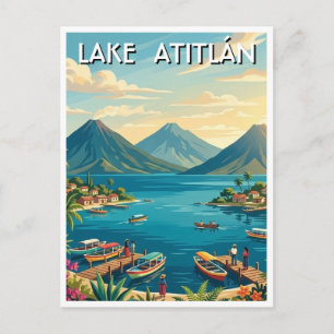 Cartão Postal Lago Atitlán Guatemala Viagem