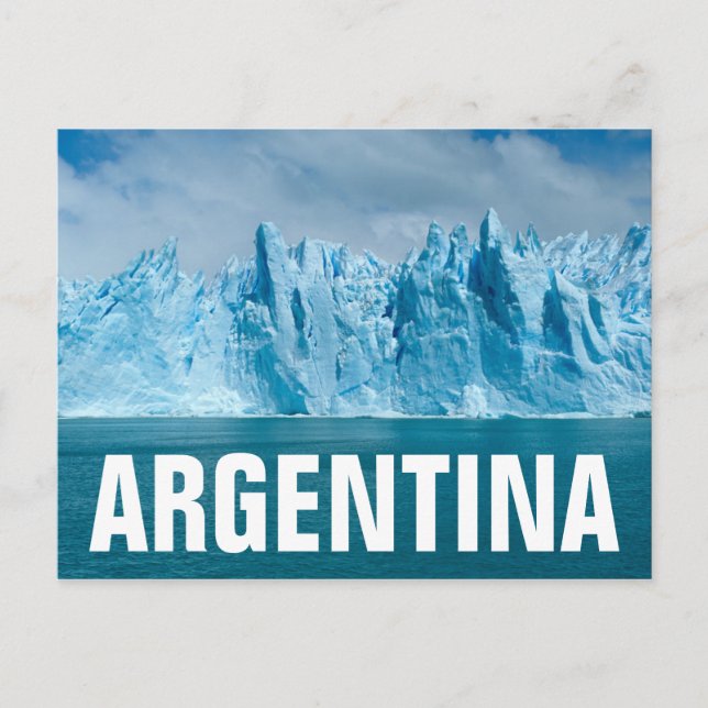 Cartão Postal Lago Azul, Gelo E Céu (Frente)