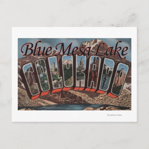 Cartão Postal Lago Azul Mesa, Colorado - Cenas Grandes