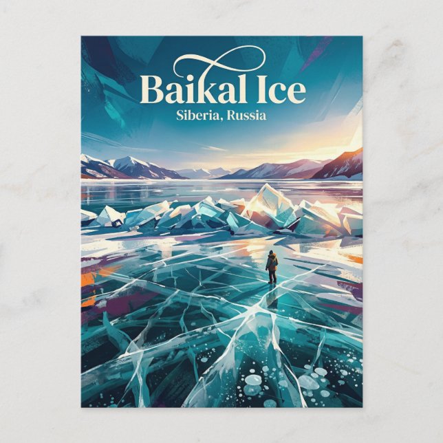 Cartão Postal Lago Baikal Rússia (Frente)