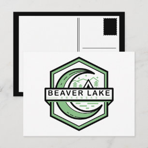 Cartão Postal lago beaver arkansas lua hexa cor personalizável