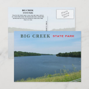 Cartão Postal Lago Big Creek, Parque Estadual Big Creek, Iowa