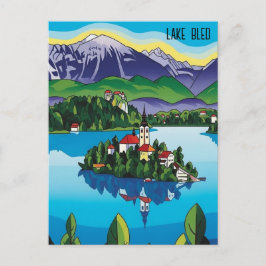 Cartão Postal Lago Bled Eslovênia