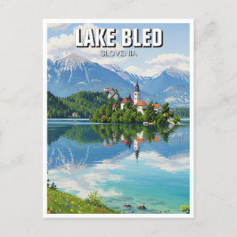 Cartão Postal Lago Bled Eslovênia