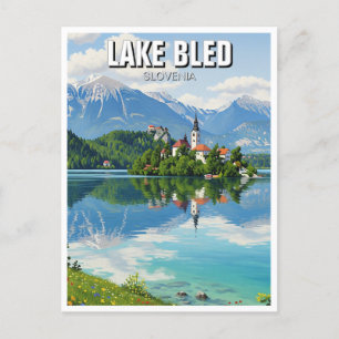 Cartão Postal Lago Bled Eslovênia