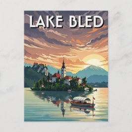 Cartão Postal Lago Bled Eslovênia