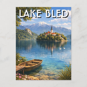 Cartão Postal Lago Bled Eslovênia