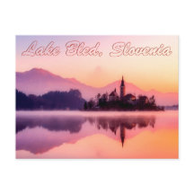 Lago Bled, Eslovênia Belo nascer do sol