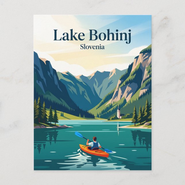 Cartão Postal Lago Bohinj, Eslovênia (Frente)