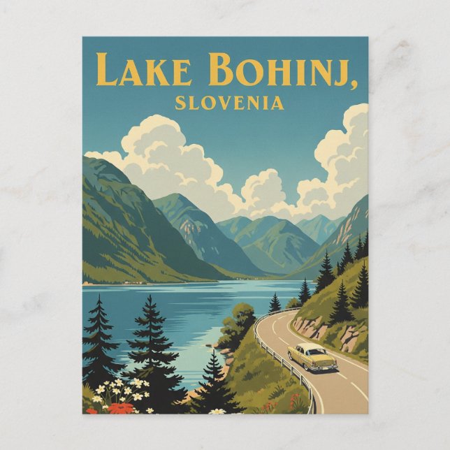 Cartão Postal Lago Bohinj Eslovênia (Frente)