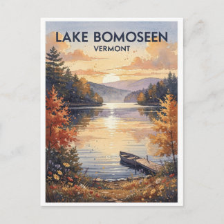 Cartão Postal Lago Bomoseen Vermont Viagem Vintage