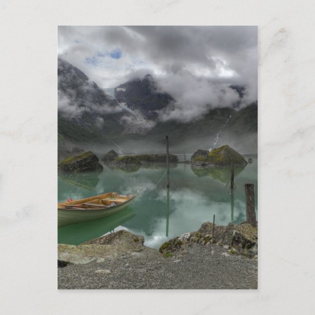 Cartão Postal Lago Bondhus Noruega (Frente)