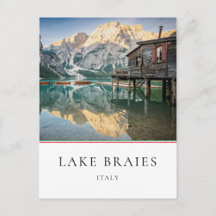 Cartão Postal Lago Braies, Dolomites, Itália