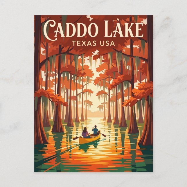 Cartão Postal Lago Caddo EUA (Frente)