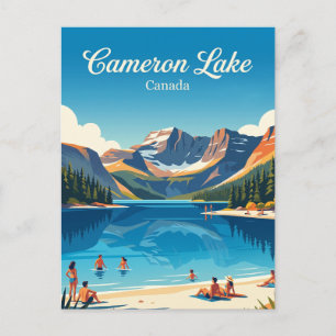 Cartão Postal Lago Cameron Canadá