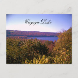 CARTÃO POSTAL LAGO CAYUGA NO OUTONO