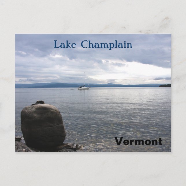 Cartão Postal Lago Champlain Vermont (Frente)