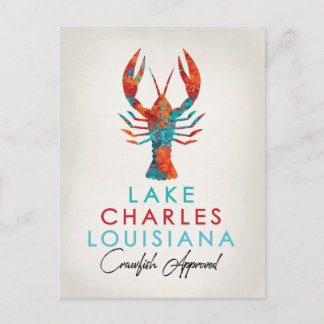 Cartão Postal Lago Charles Louisiana Crawfish Bright